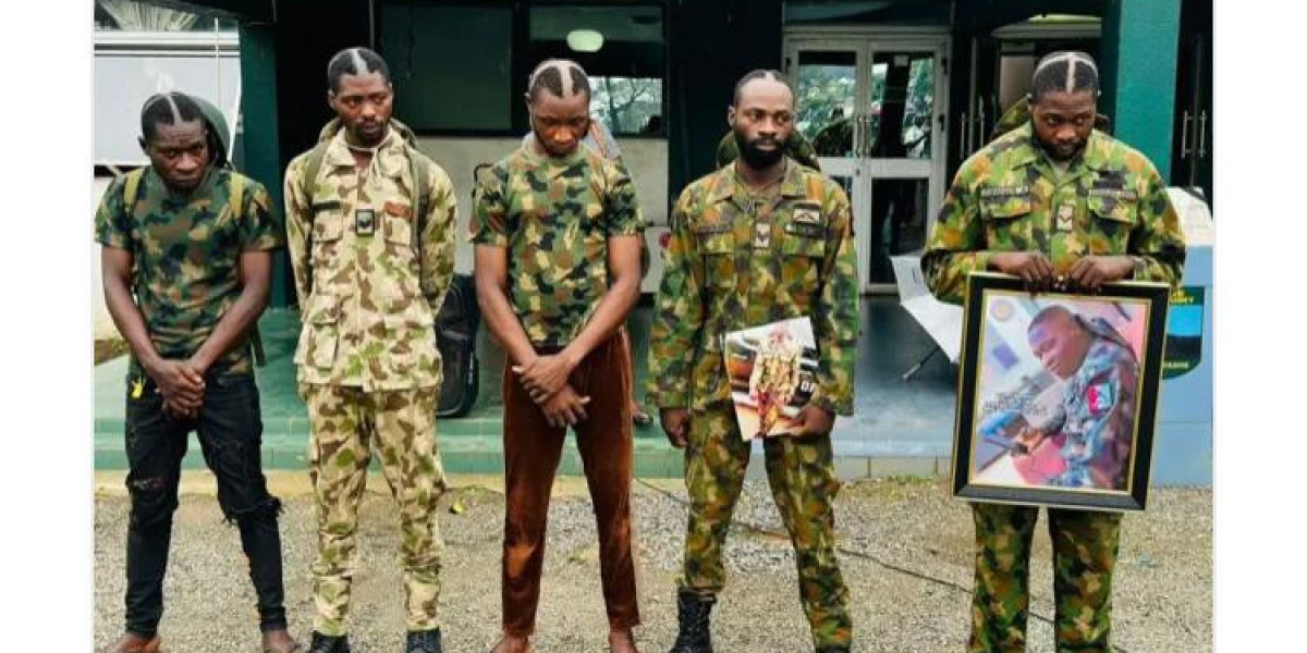 FIVE IMPERSONATORS POSING AS SOLDIERS ARRESTED BY NIGERIAN ARMY IN LAGOS