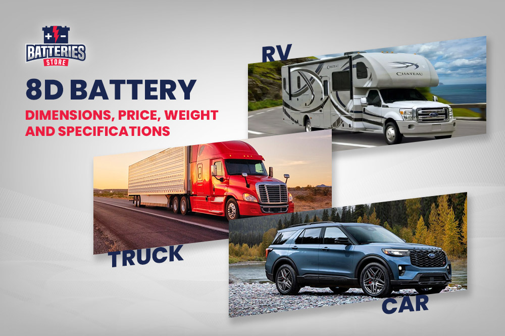 8D Battery: Dimensions, Price, Weight and Specifications | Batteries Store