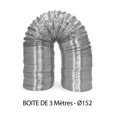 Gaine ALU Ø 152 mm - boite de 3 mètres - RODWIN Ventilation Profile Picture