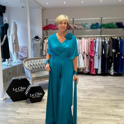 Elegant COUTURE CLUB Tiffany Blue Jumpsuit for Mother of the Bride Profile Picture